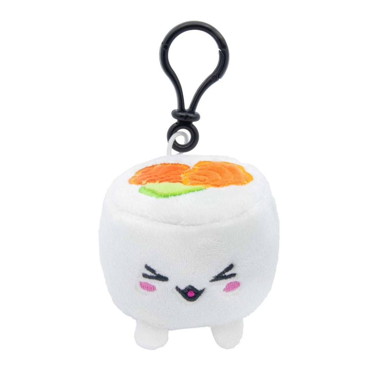 Imagen del producto Figura de peluche Plushi con llavero Uramaki sushi con salmón 7 cm