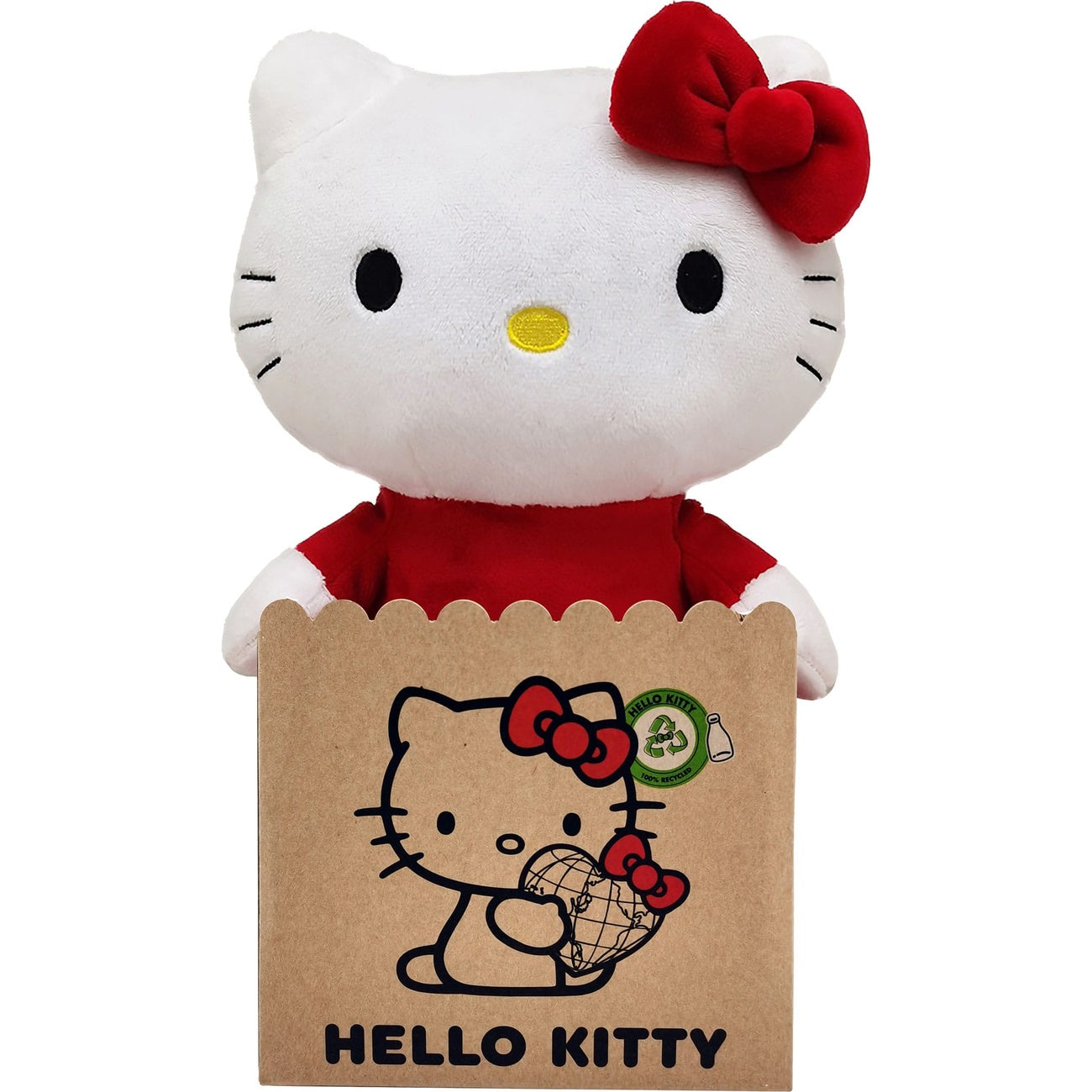 Imagen del producto Figura de peluche Sanrio Hello Kitty con vestido rojo 24 cm
