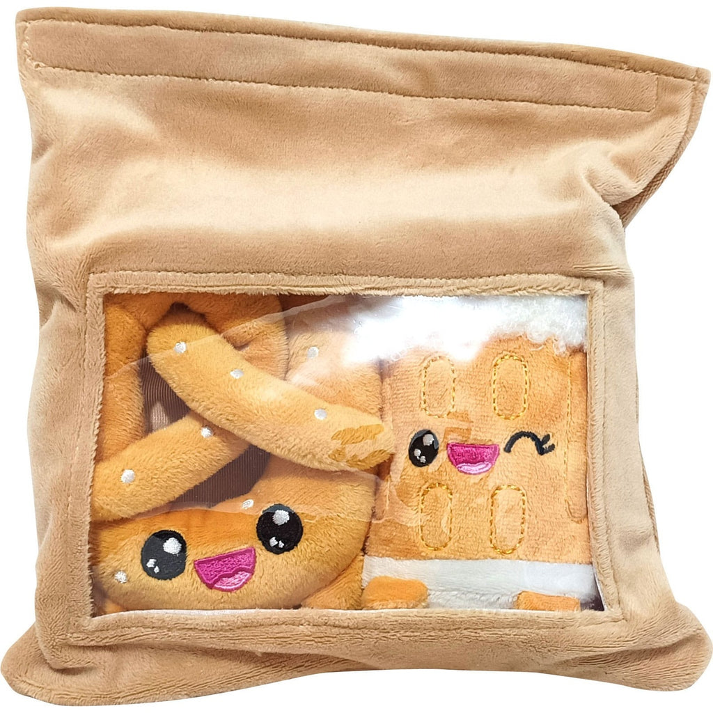 Imagen del producto Yummis Together figuras de peluche pack de 2 Pretzel & Cerveza en Take Away Bag 21 cm