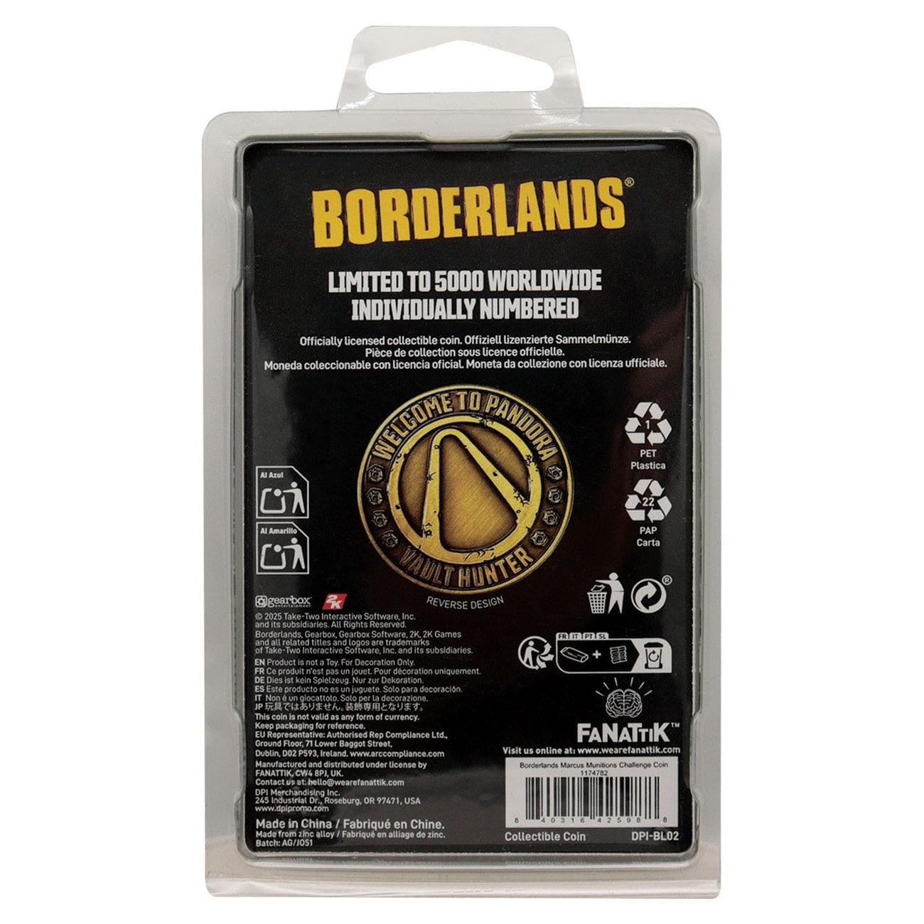 Imagen del producto Borderlands Moneda coleccionable Marcus Munitions Edición Limitada