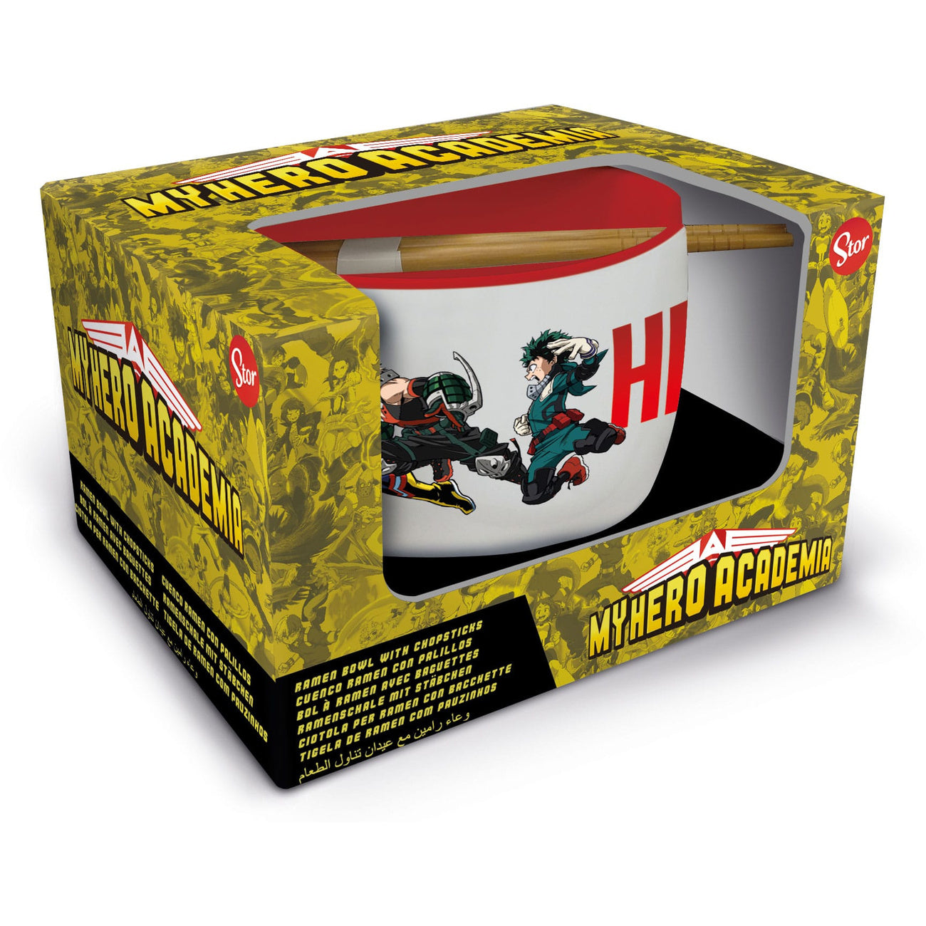 Imagen del producto Bol de ramen My Hero Academia con palillos Jump