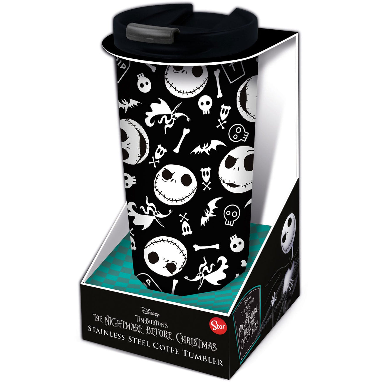 Imagen del producto Nightmare Before Christmas vaso de viaje de acero inoxidable Jack's Face
