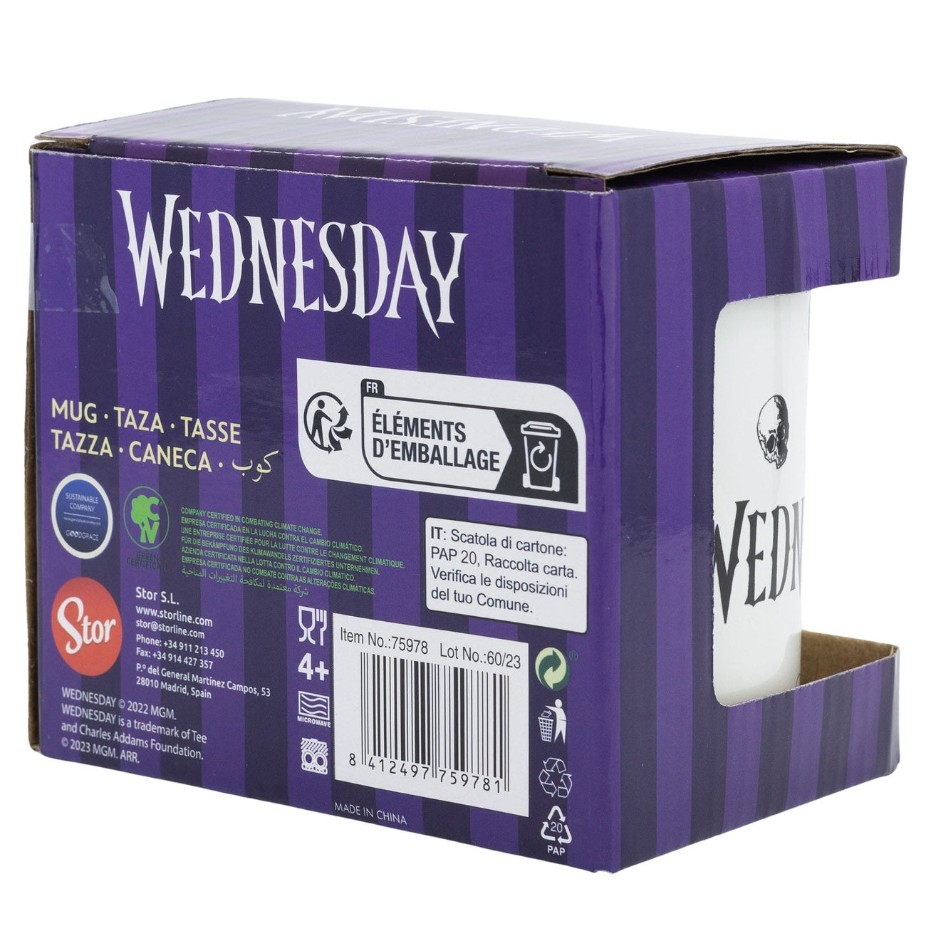 Imagen del producto Taza Wednesday Nevermore 325 ml