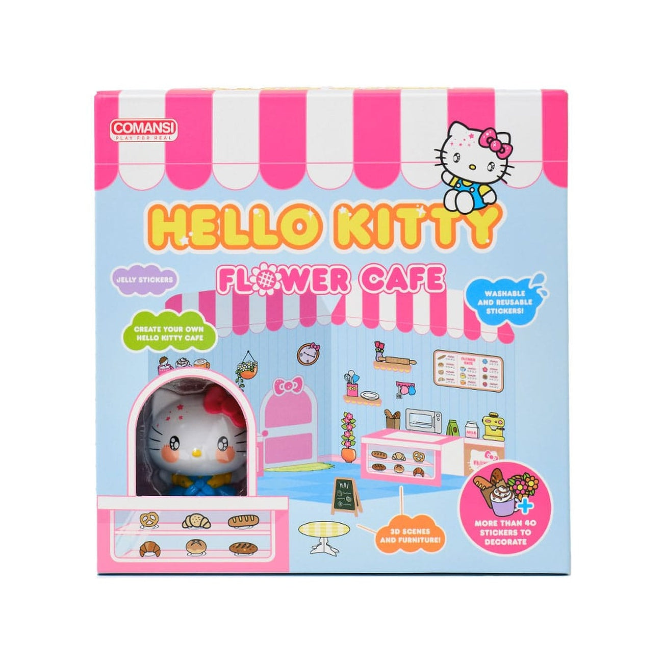 Imagen del producto Hello Kitty and Friends Mini Figura Sticker House Hello Kitty Flower Café