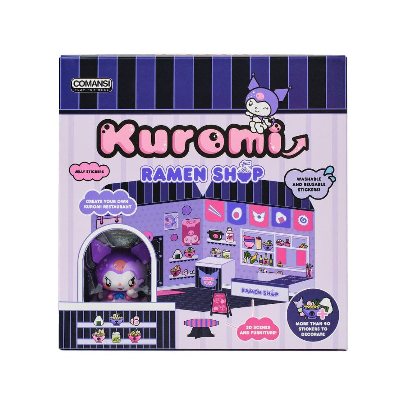 Imagen del producto Hello Kitty and Friends Mini Figura Sticker House Kuromi Ramen Shop
