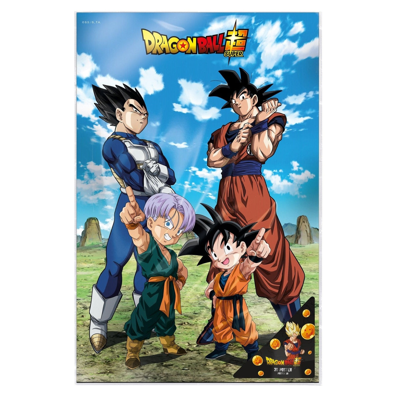 Imagen del producto Dragon Ball Super Póster 3D Battle of Gods Goku Vegeta Familia 38 x 58 cm