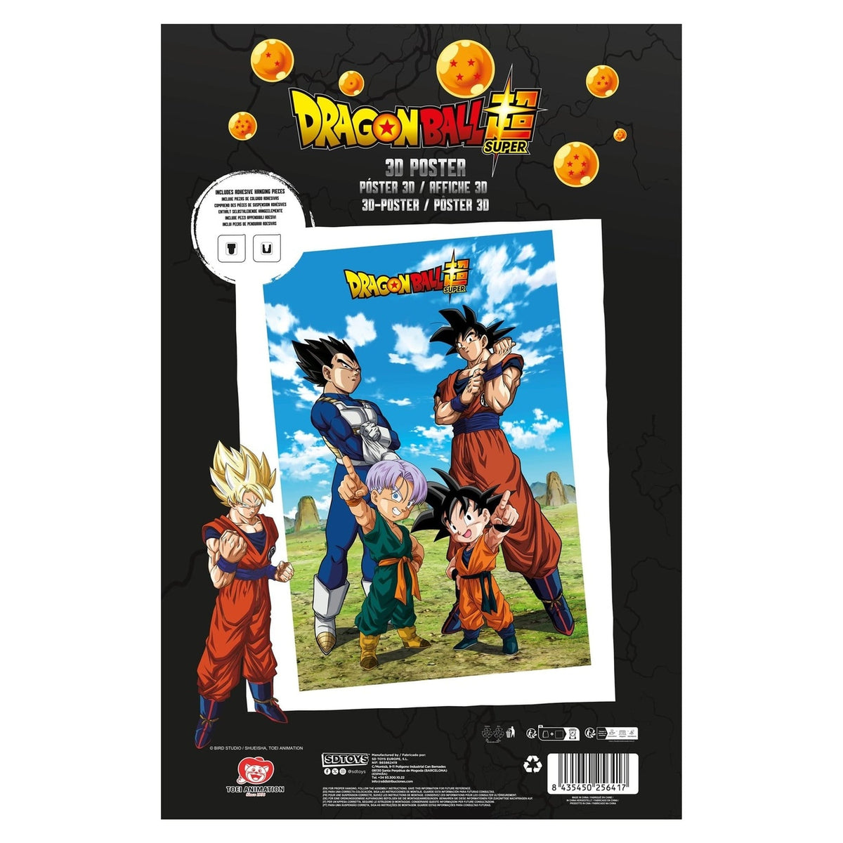 Imagen del producto Dragon Ball Super Póster 3D Battle of Gods Goku Vegeta Familia 38 x 58 cm