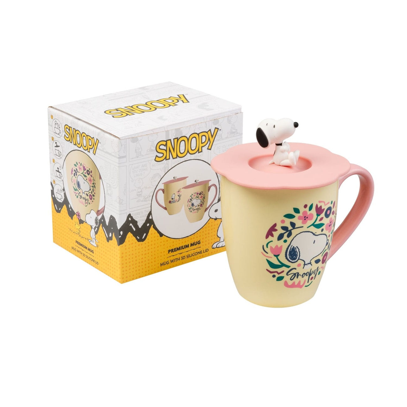 Imagen del producto Taza Peanuts con tapa Premium Ver.