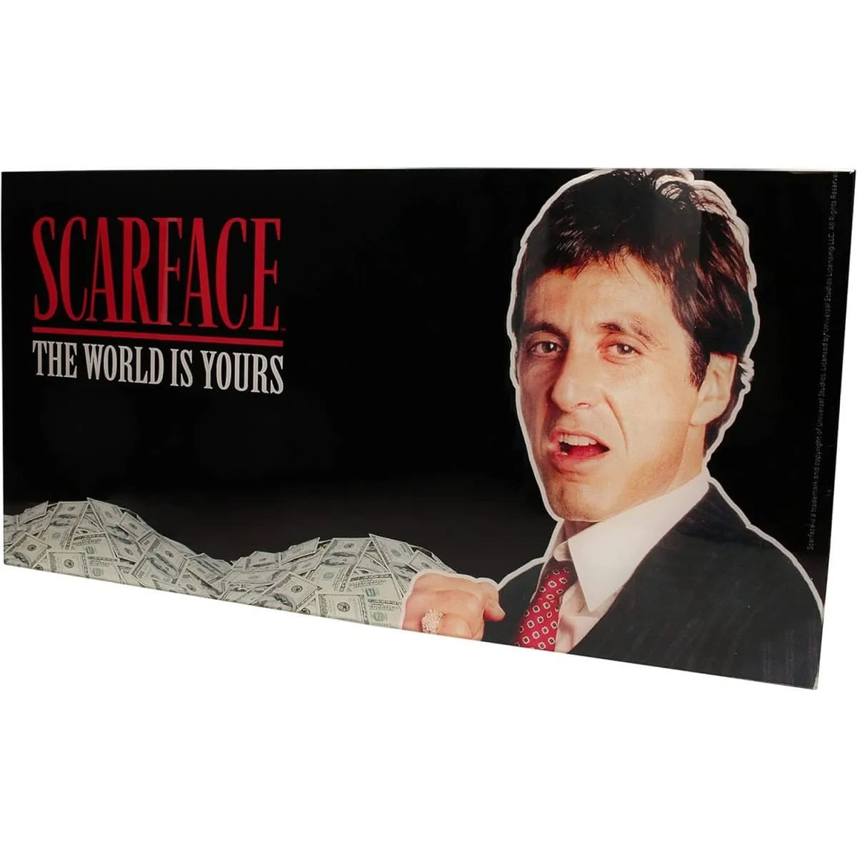 Imagen del producto Póster de cristal Scarface The World Is Yours (fondo negro) 60 x 30 cm