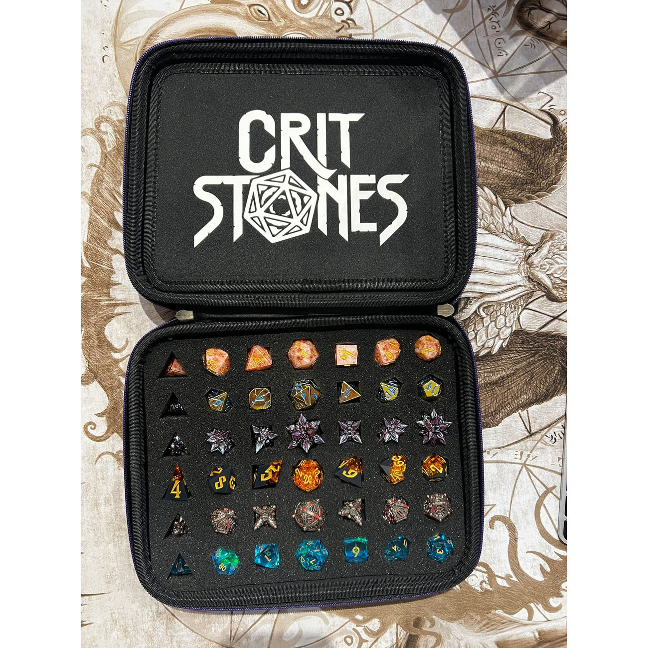 Imagen del producto Bolsa para Dados CritStones Arcanum Negra