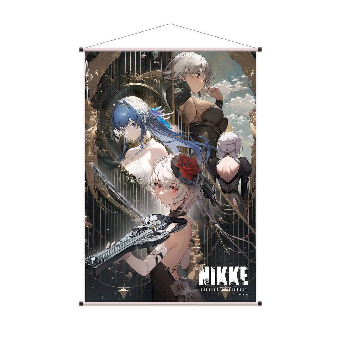 Imagen del producto Goddess of Victory: Nikke Tapiz de pared Sugar, Helm, Julia & Modernia 60 x 90 cm