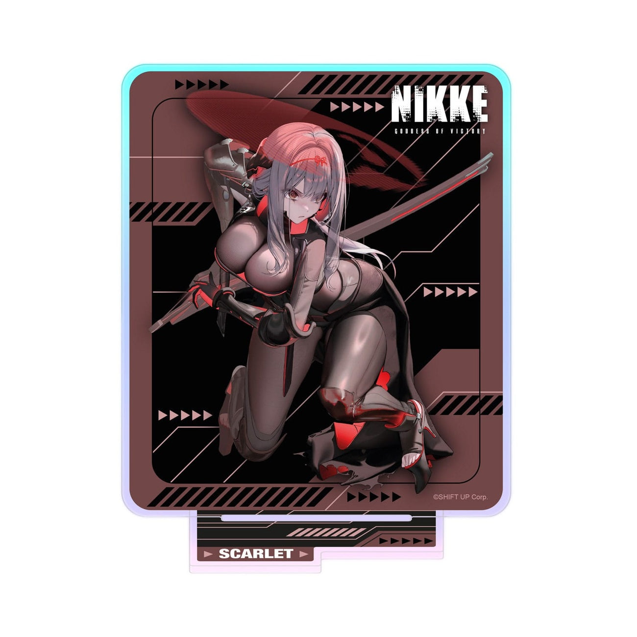 Imagen del producto Goddess of Victory: Nikke Crouching Series Figura Acrílica Scarlet Holográfica 14 cm