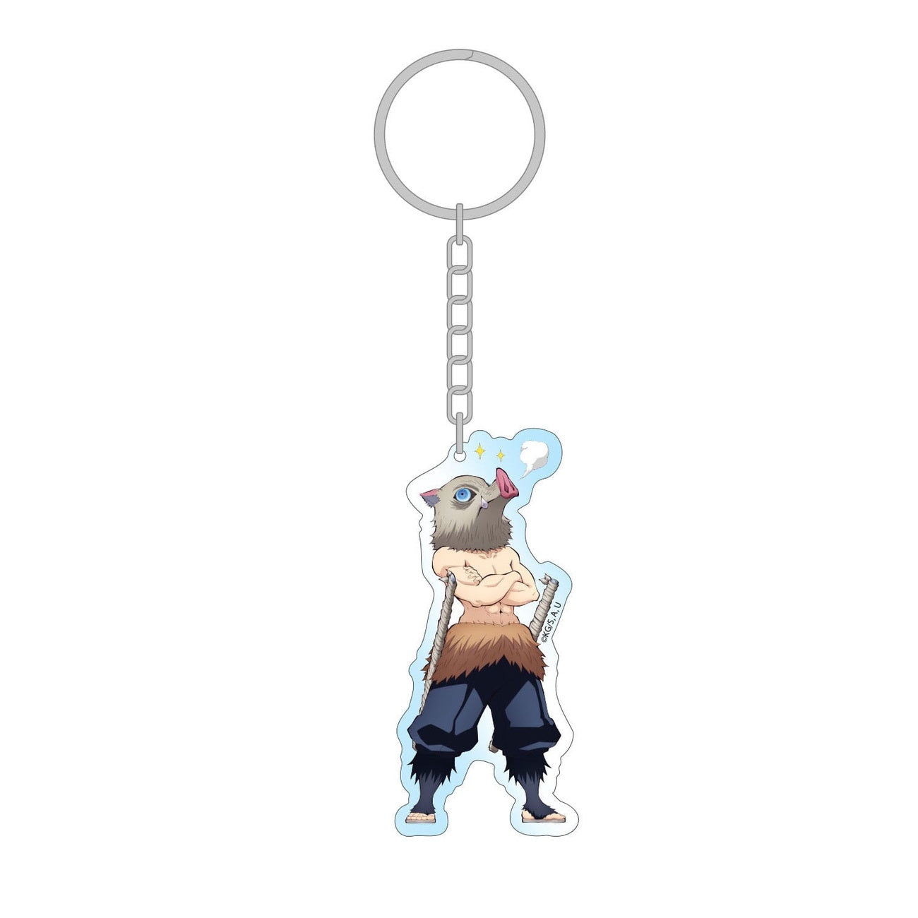 Imagen del producto Demon Slayer: Kimetsu no Yaiba Llavero acrílico Inosuke Holographic 8 cm