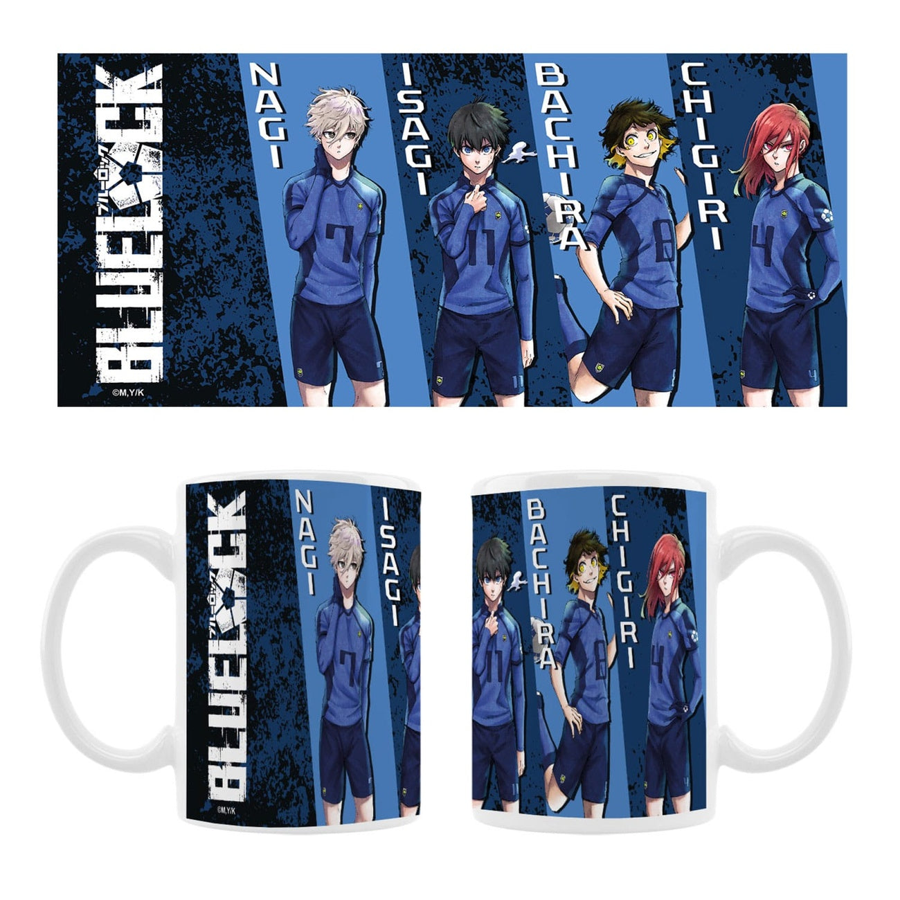 Imagen del producto Taza de cerámica Blue Lock Nagi, Isagi, Bachira & Chigiri