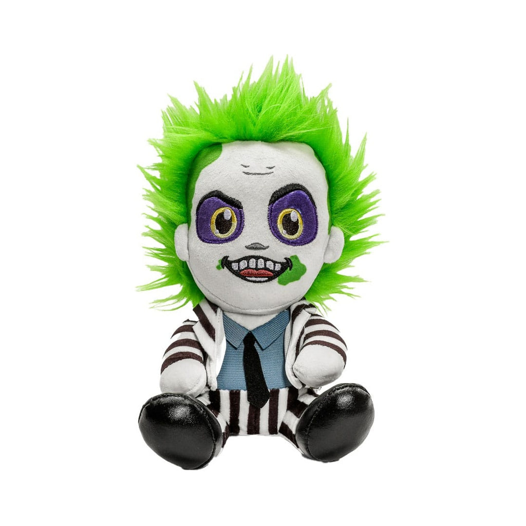 Imagen del producto Peluche Beetlejuice Phunny Beetlejuice sentado con traje a rayas 18 cm