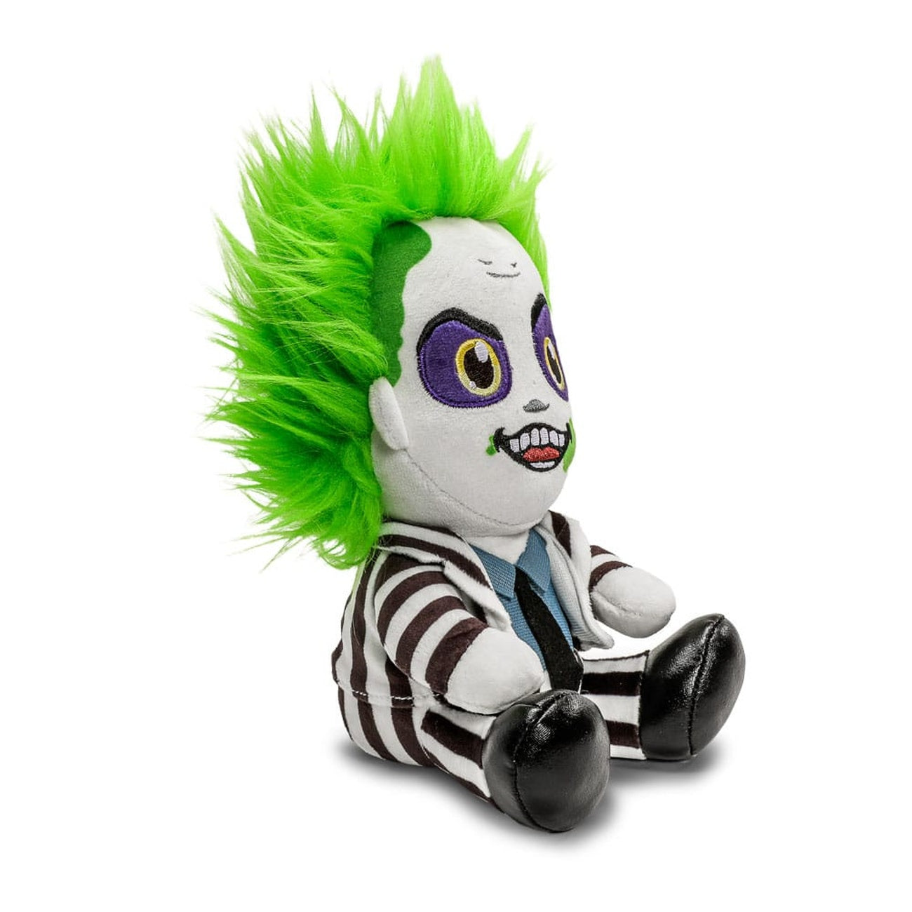 Imagen del producto Peluche Beetlejuice Phunny Beetlejuice sentado con traje a rayas 18 cm