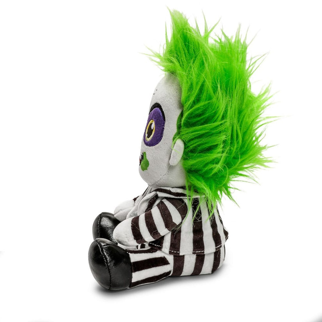 Imagen del producto Peluche Beetlejuice Phunny Beetlejuice sentado con traje a rayas 18 cm