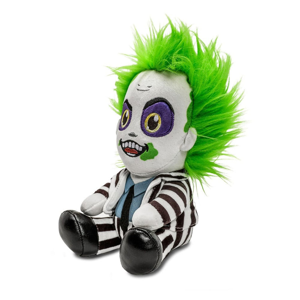 Imagen del producto Peluche Beetlejuice Phunny Beetlejuice sentado con traje a rayas 18 cm