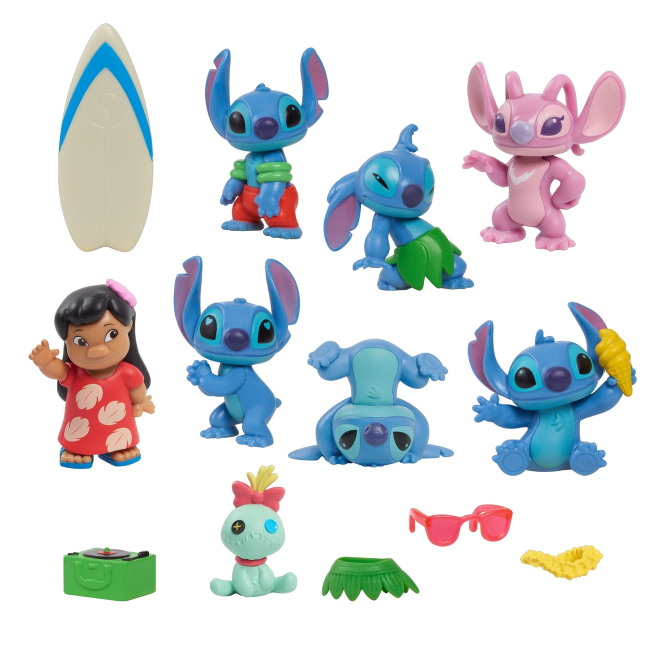 Imagen del producto Lilo & Stitch Minifiguras pack de 8 Stitch Deluxe Figure Set 7 cm