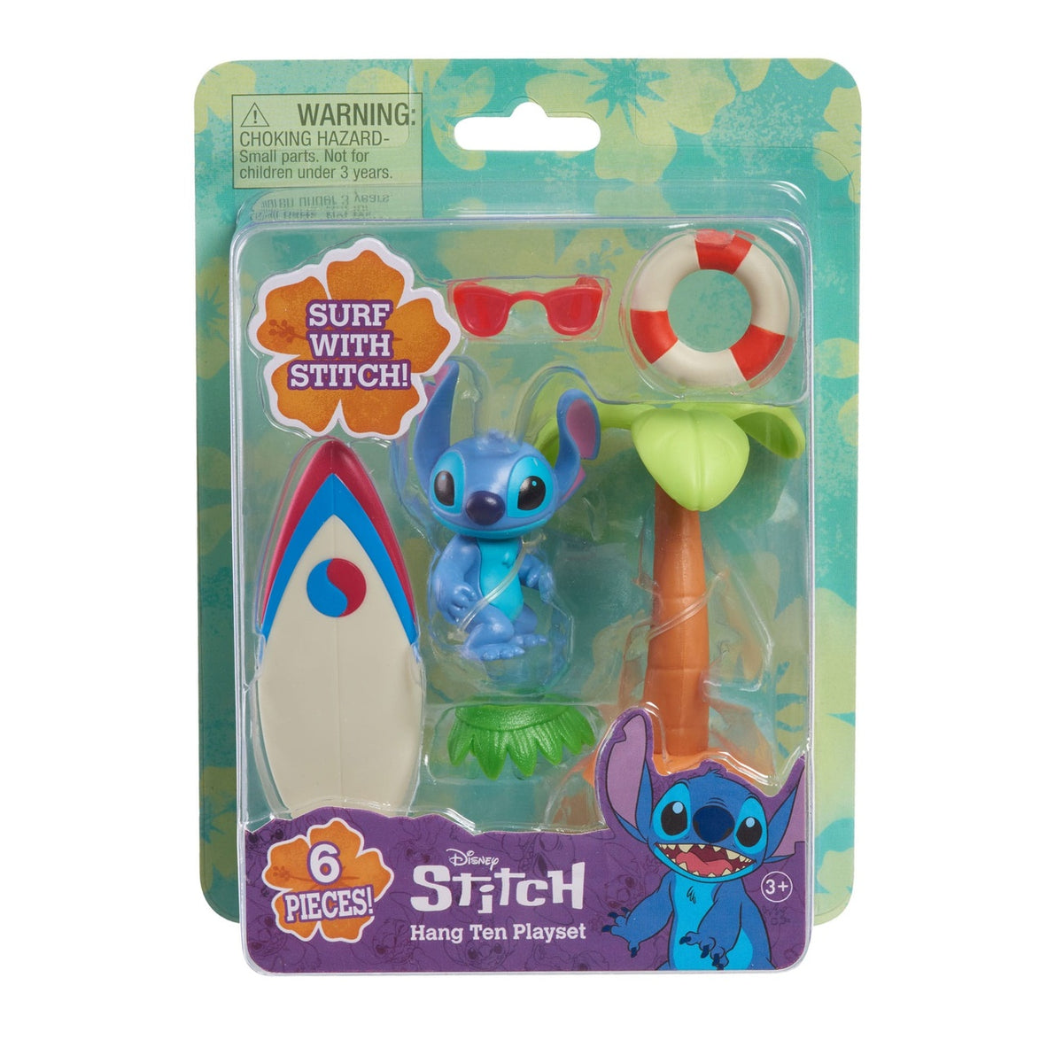Imagen del producto Lilo & Stitch Minifigura Playset Hang Ten Stitch 7 cm