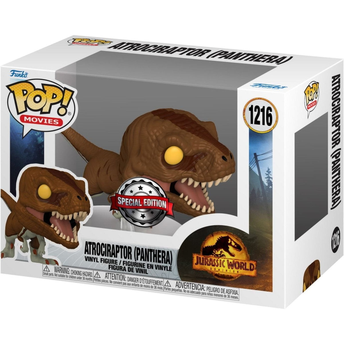Imagen del producto Jurassic Park POP! Movies figura de vinilo Atrociraptor (Panthera) Exclusive 9 cm