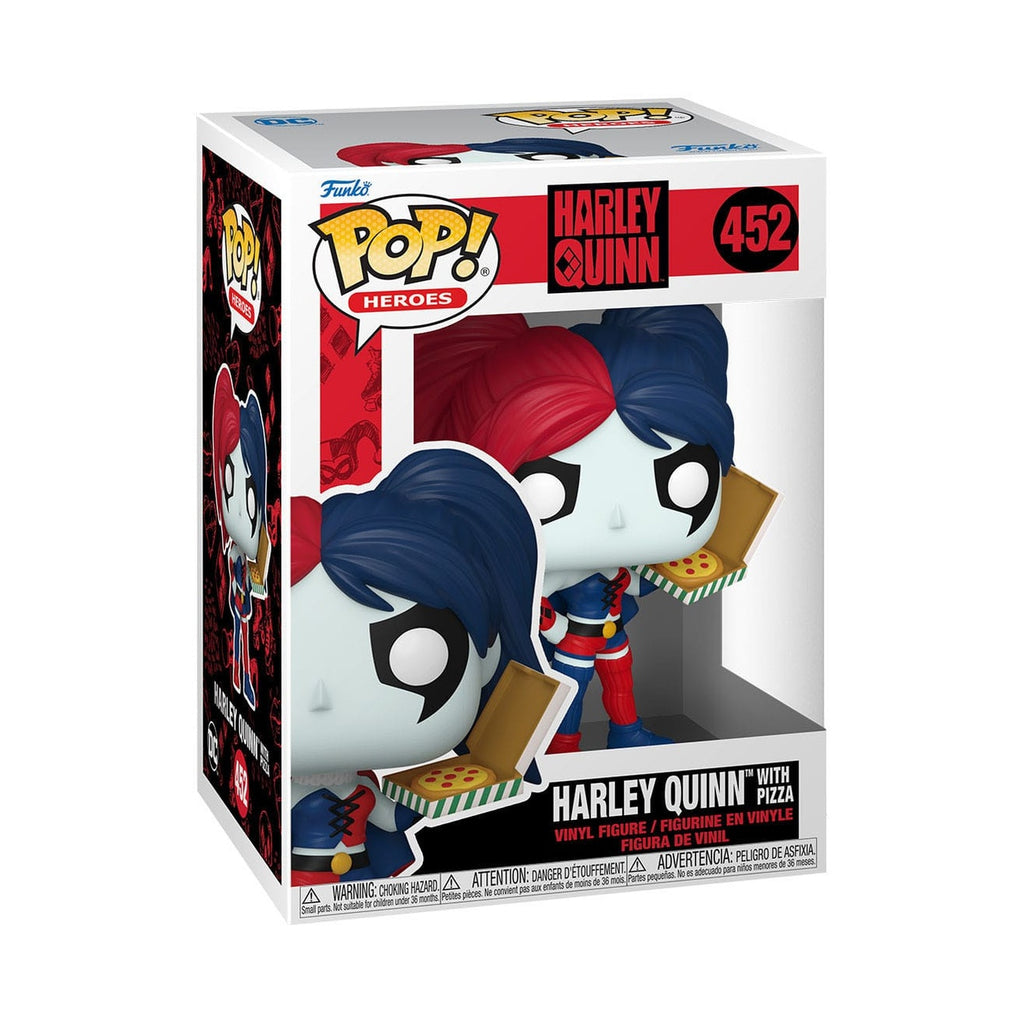 Imagen del producto DC Comics: Harley Quinn Takeover POP! Heroes figura de vinilo Harley with Pizza 9 cm