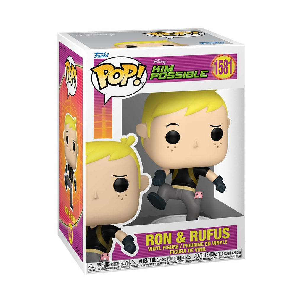 Imagen del producto Kim Possible figura POP! Vinyl Ron con Rufus 9 cm
