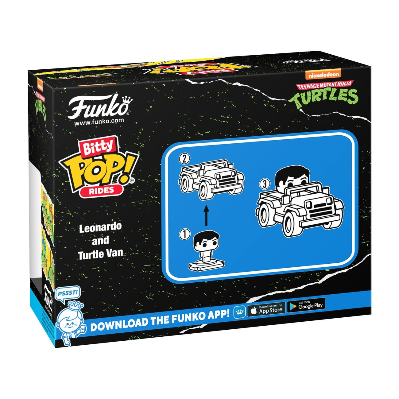 Imagen del producto Teenage Mutant Ninja Turtles POP! Rides figura de vinilo Leonardo con furgoneta 2,5 cm
