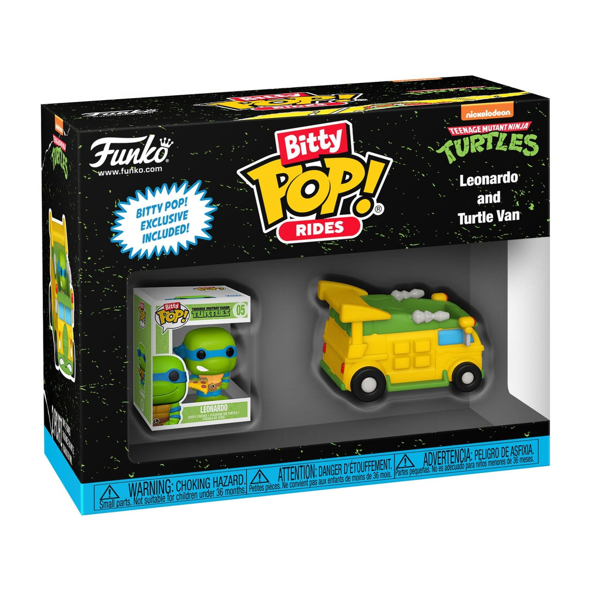 Imagen del producto Teenage Mutant Ninja Turtles POP! Rides figura de vinilo Leonardo con furgoneta 2,5 cm