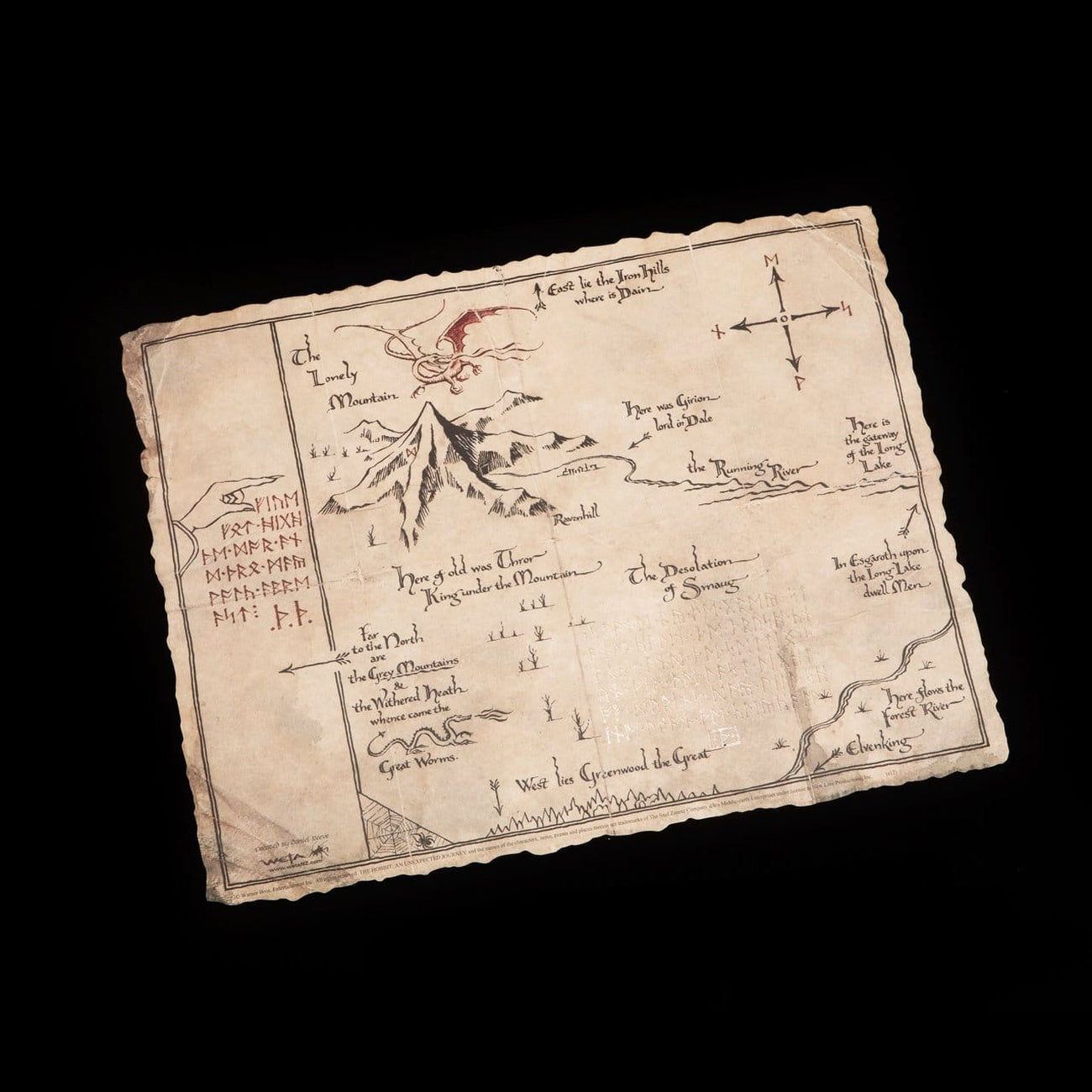 Imagen del producto El Hobbit lámina artística Thorin's Map 40 x 30 cm