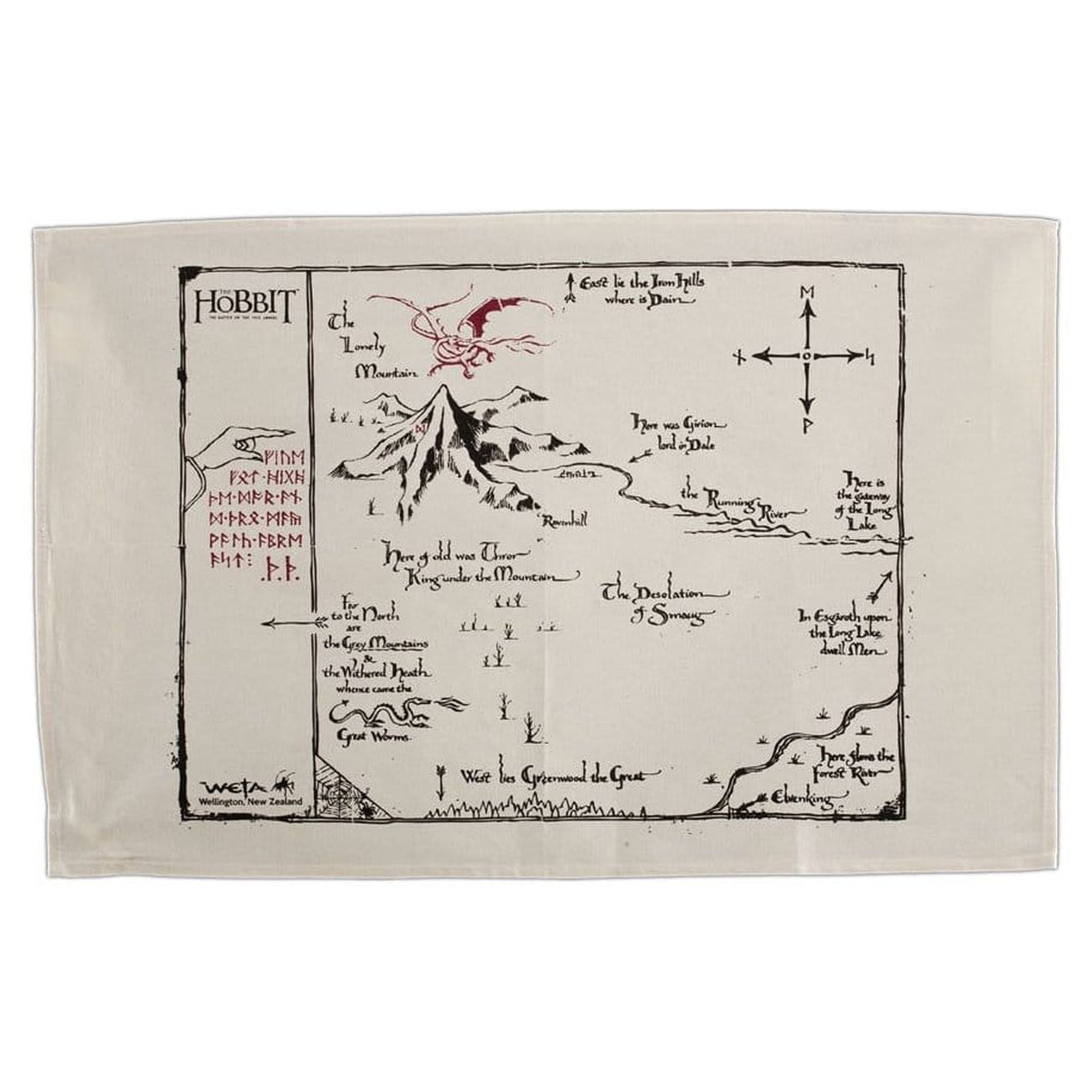 Imagen del producto El Hobbit Paño de Cocina Mapa de Thorin 72 cm