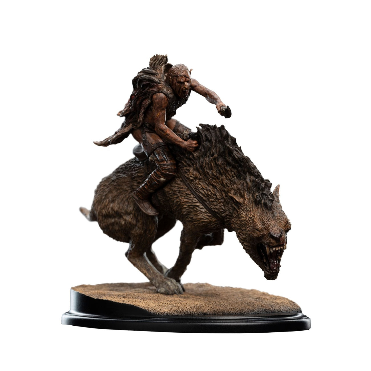 Imagen del producto El Señor de los Anillos mini estatua Sharkû sobre huargo 18 cm