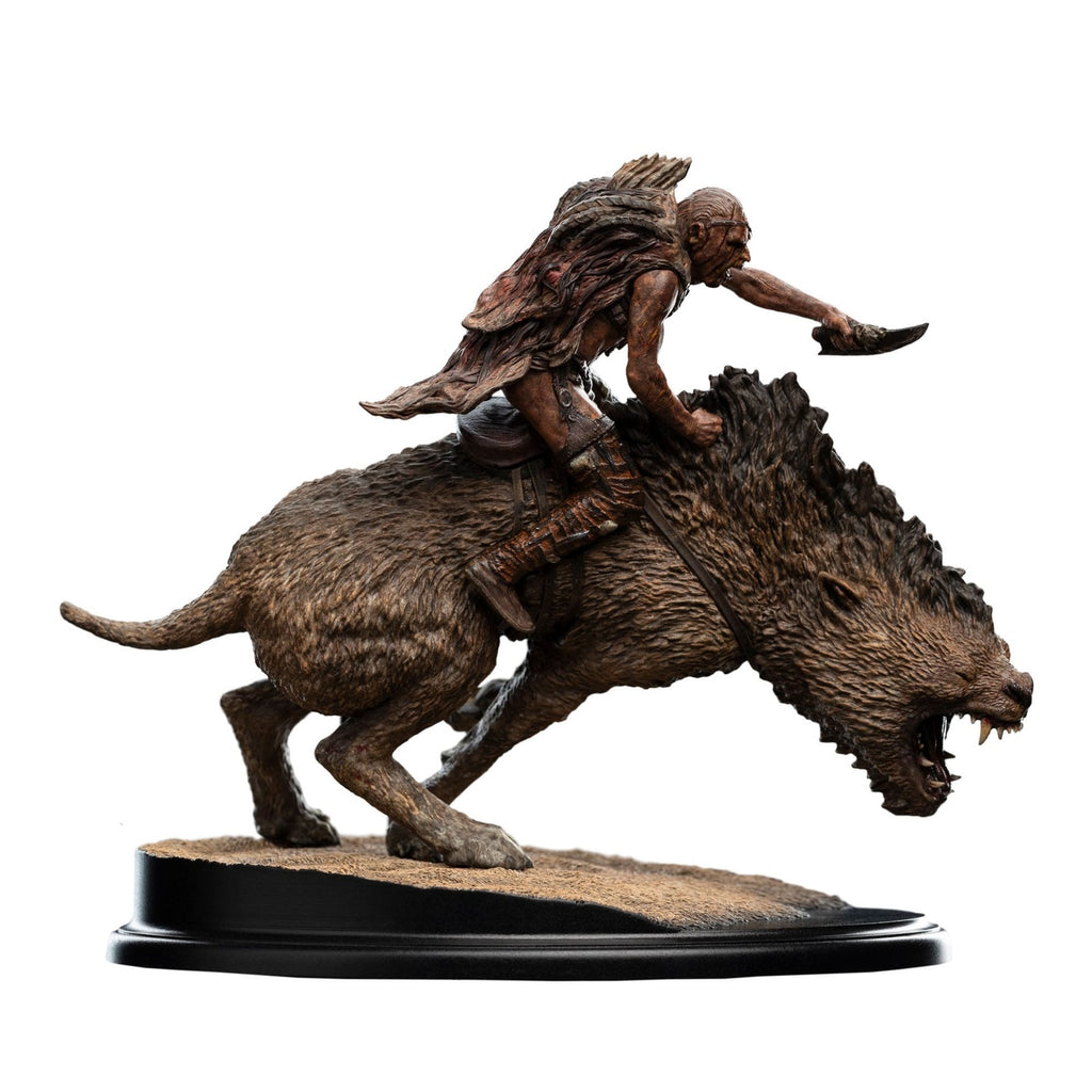 Imagen del producto El Señor de los Anillos mini estatua Sharkû sobre huargo 18 cm