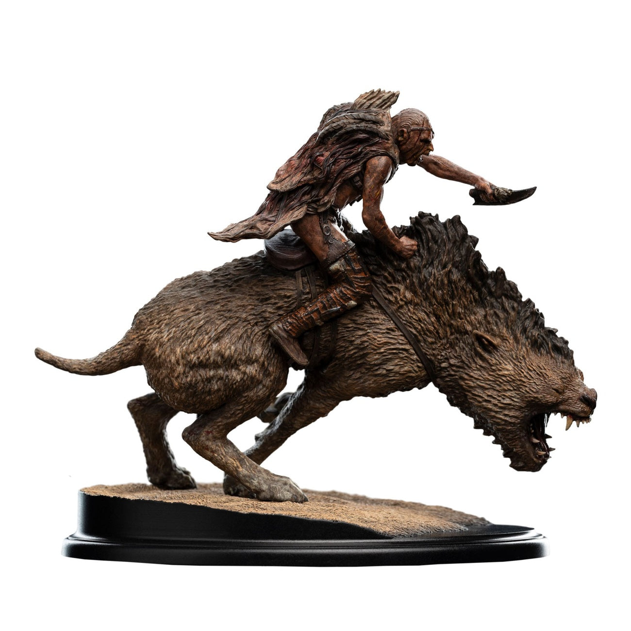 Imagen del producto El Señor de los Anillos mini estatua Sharkû sobre huargo 18 cm