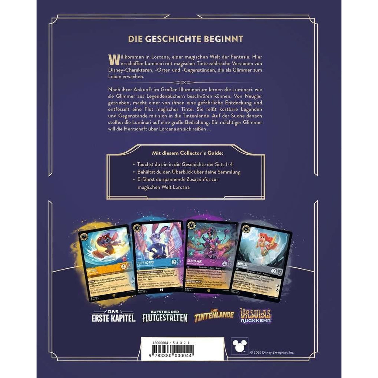 Imagen del producto Disney Lorcana JCC Libro Guía Oficial del Coleccionista: Sets 1–4 *Versión alemana*