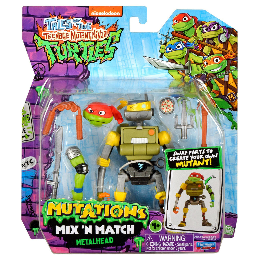 Imagen del producto Las Aventuras de las Tortugas Ninja Teenage Mutant Ninja Turtles figura de acción Mix 'n Match Metalhead 12 cm