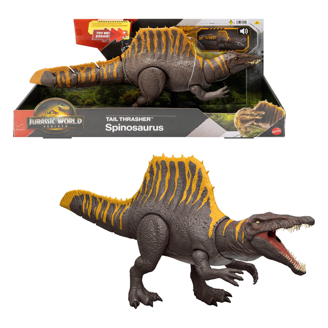 Imagen del producto Jurassic World: El Renacer figura de acción Tail Thrasher Spinosaurus 55 cm