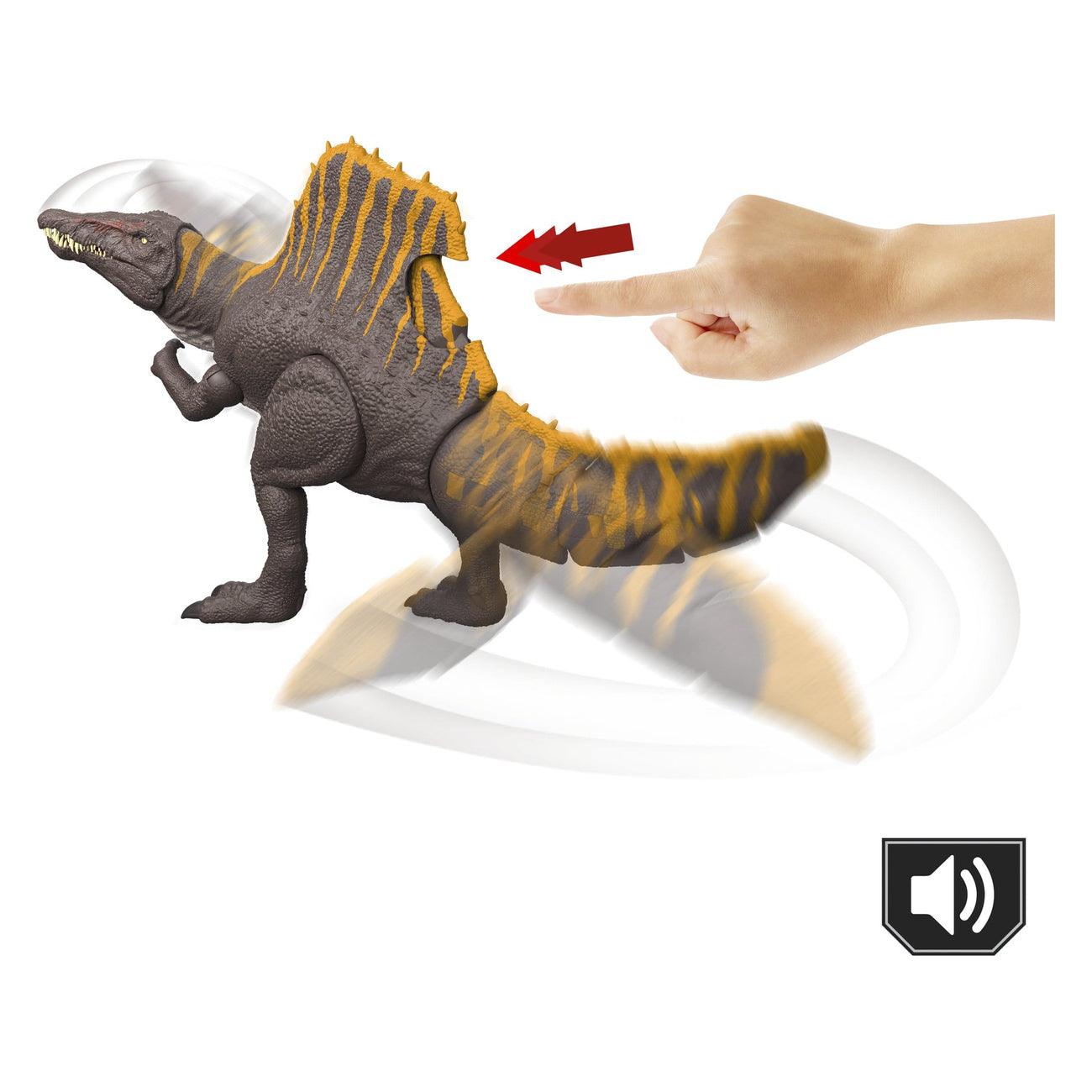 Imagen del producto Jurassic World: El Renacer figura de acción Tail Thrasher Spinosaurus 55 cm