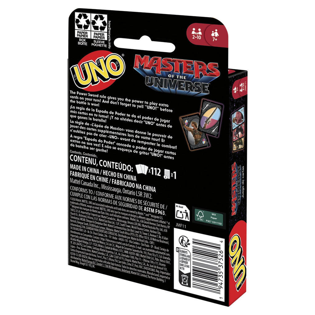 Imagen del producto Masters of the Universe 2026 Movie – Juego de cartas UNO