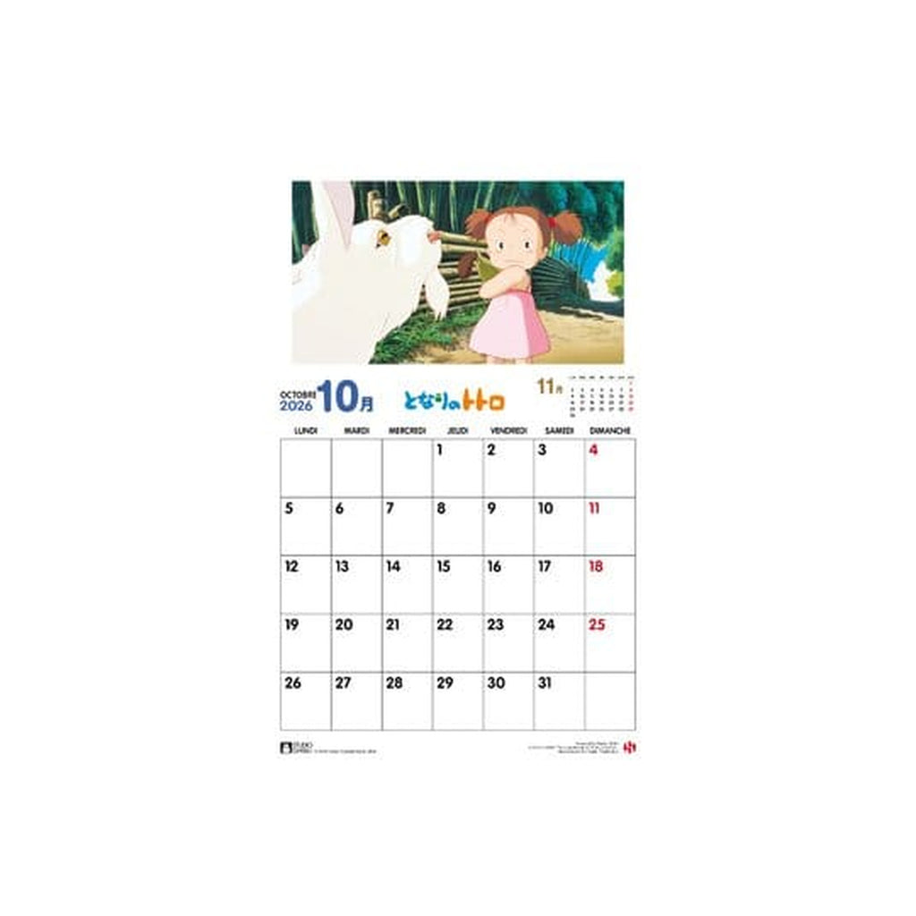 Imagen del producto Mi vecino Totoro Calendario 2026 *Versión francesa*