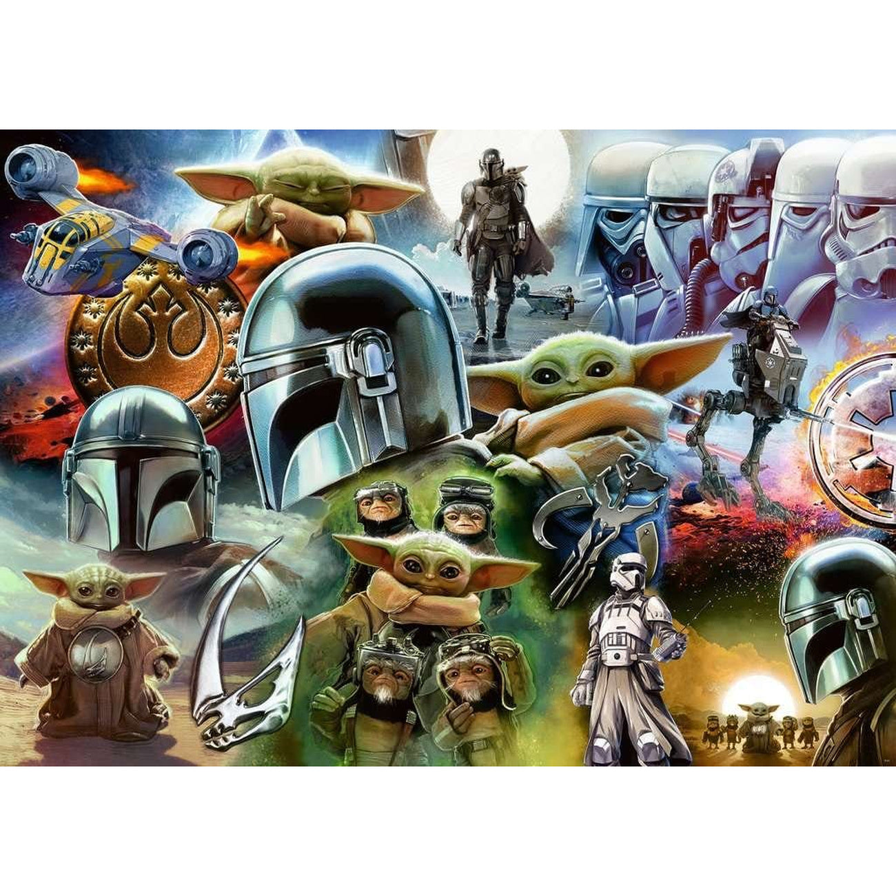 Imagen del producto Puzzle The Mandalorian and Grogu (1000 piezas)