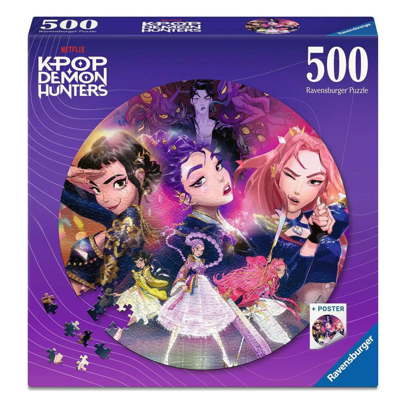 Imagen del producto KPop Demon Hunters Rompecabezas redondo For the fans! (500 piezas)