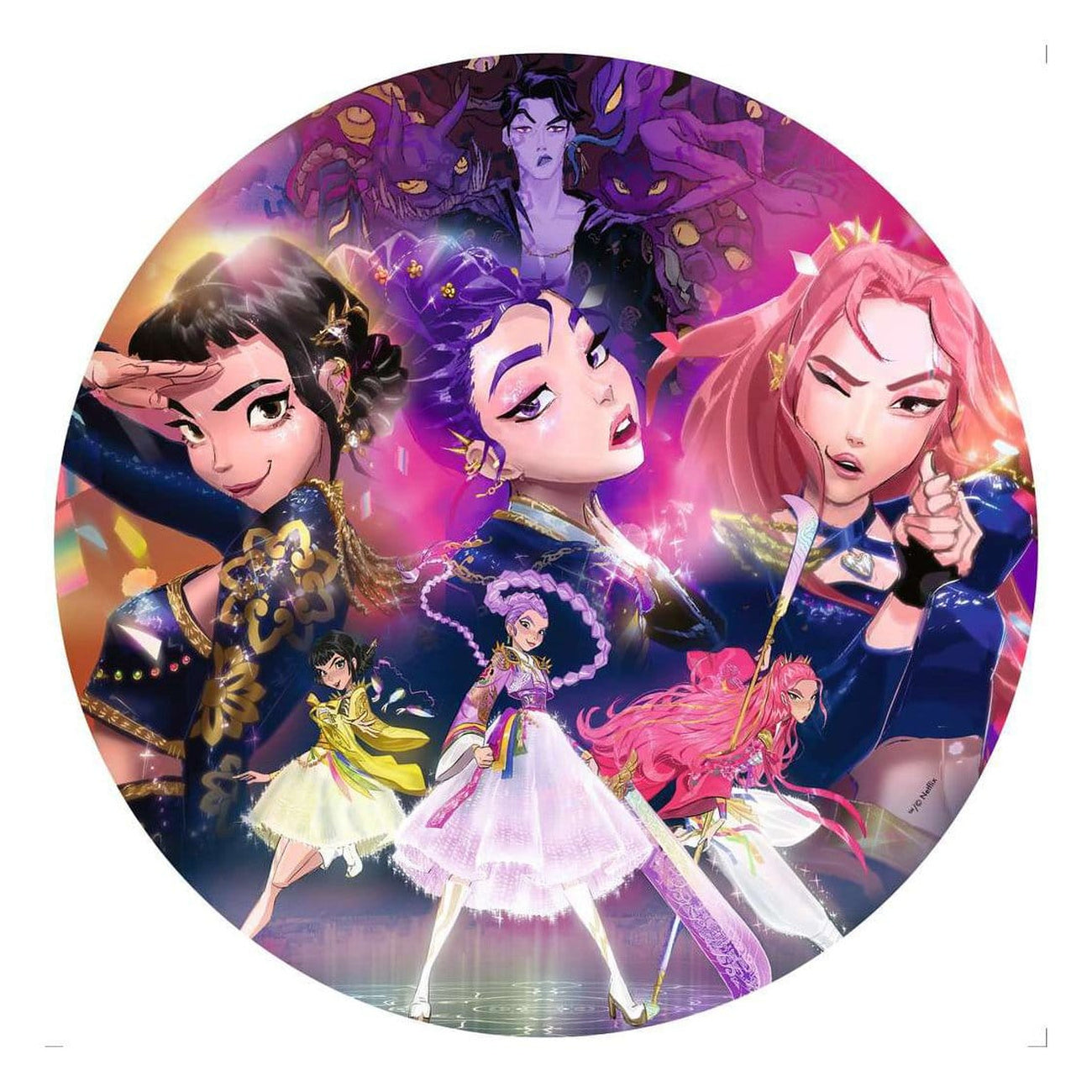 Imagen del producto KPop Demon Hunters Rompecabezas redondo For the fans! (500 piezas)