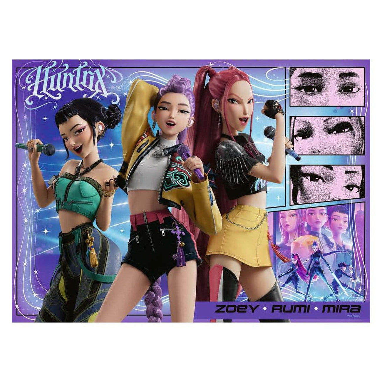 Imagen del producto Rompecabezas infantil KPop Demon Hunters Happy fans, happy Honmoon! (100 piezas XXL)