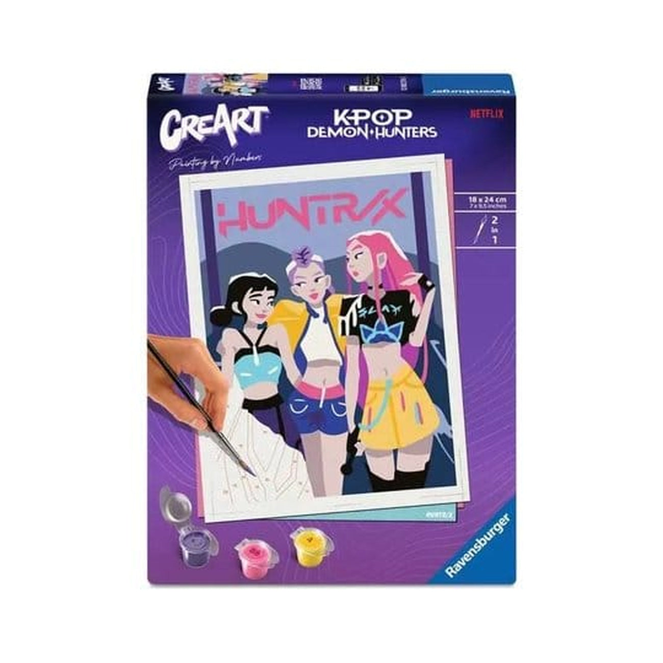Imagen del producto KPop Demon Hunters CreArt Set de Pintar por Números Huntrix