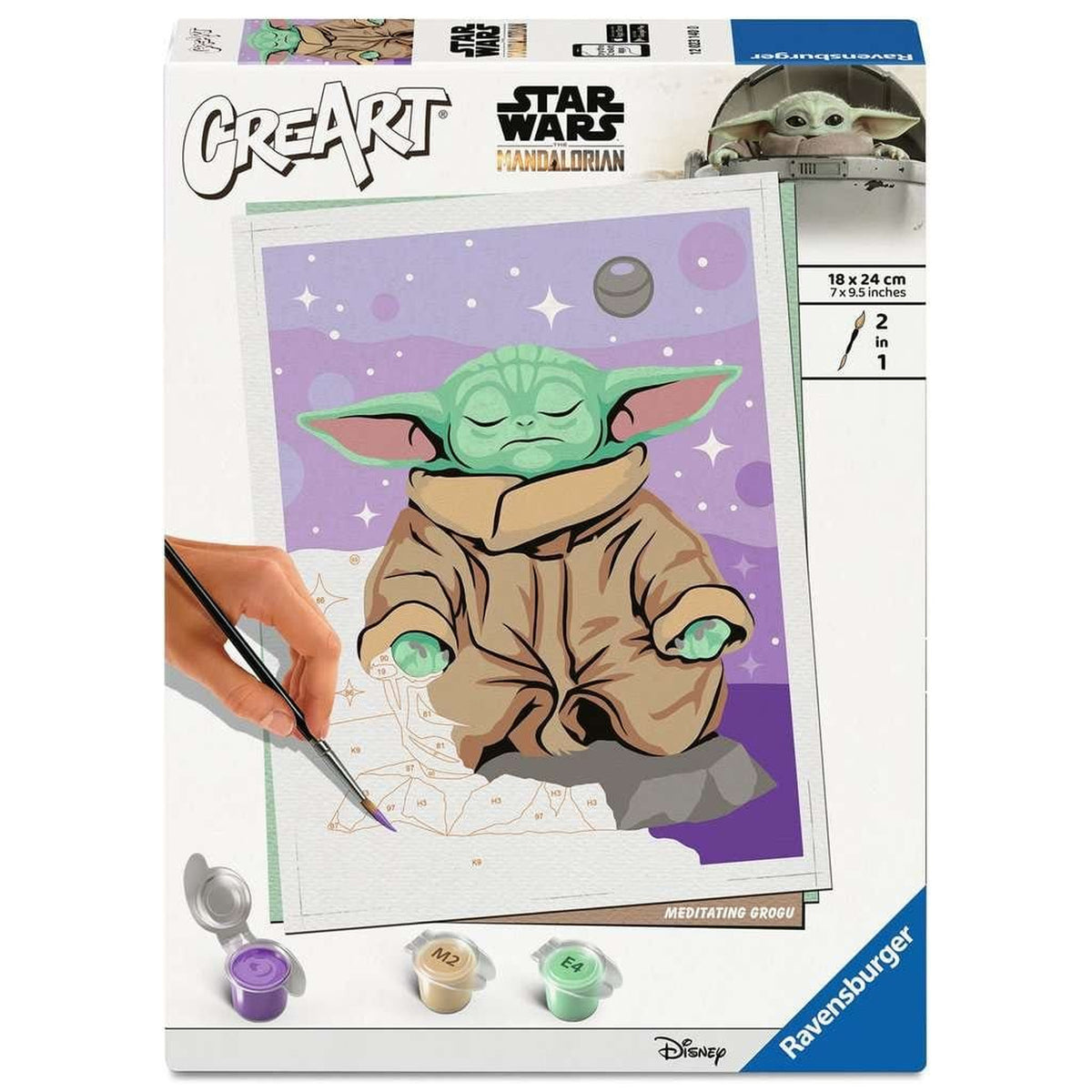 Imagen del producto Star Wars: The Mandalorian CreArt pintura por números Grogu meditando