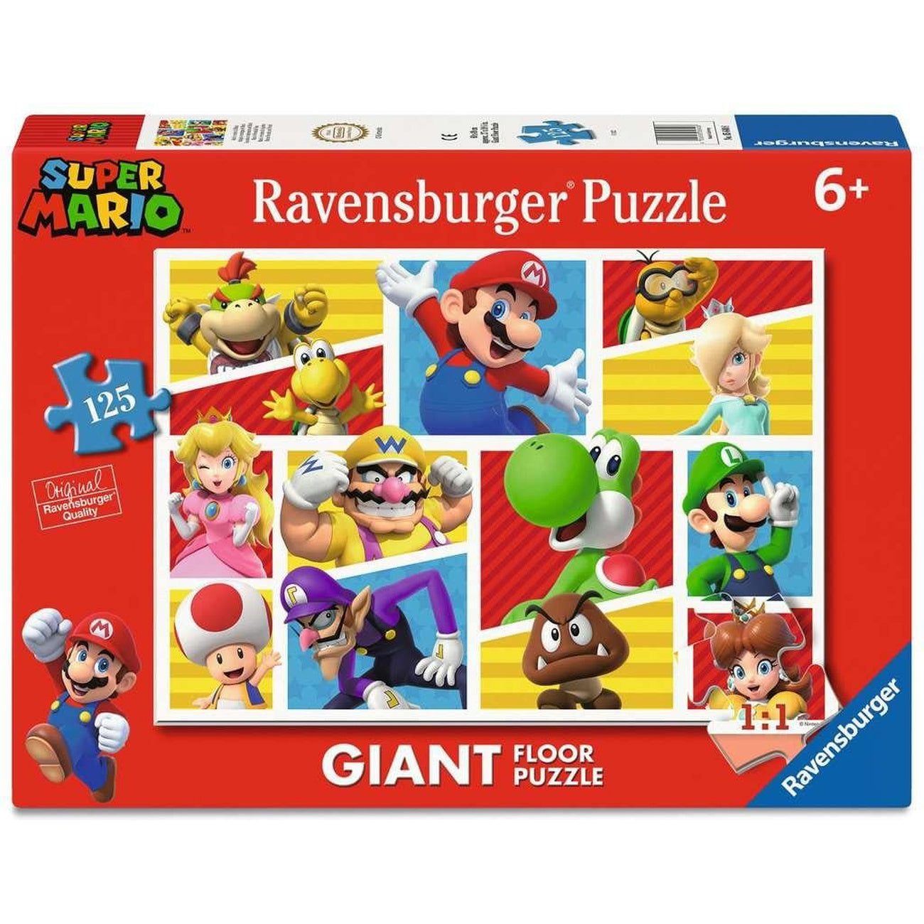 Imagen del producto Super Mario Giant Floor Puzzle Amigos y enemigos de Mario (125 piezas)