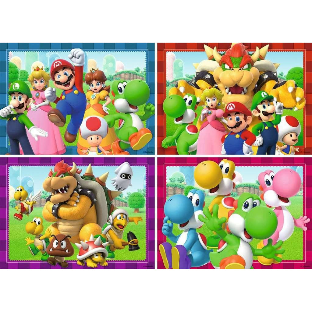 Imagen del producto Puzzles Super Mario pack de 4 ¡Hora de Mario! (4x100 piezas)