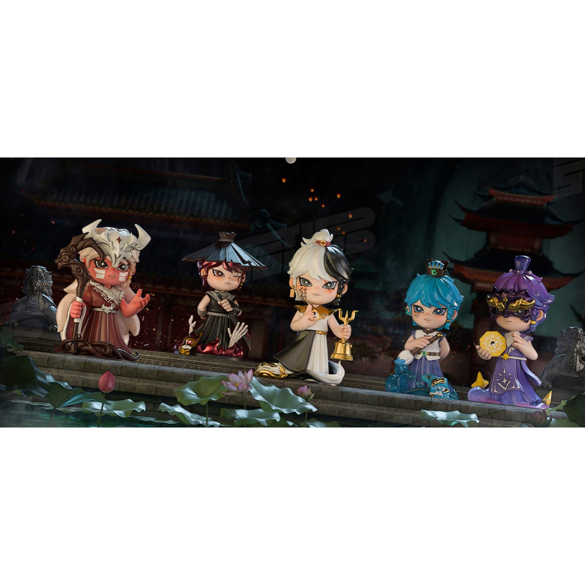 Imagen del producto Figuras coleccionables Original Character Huozai Wusheng Group Portrait Series surtido 8 cm (6)