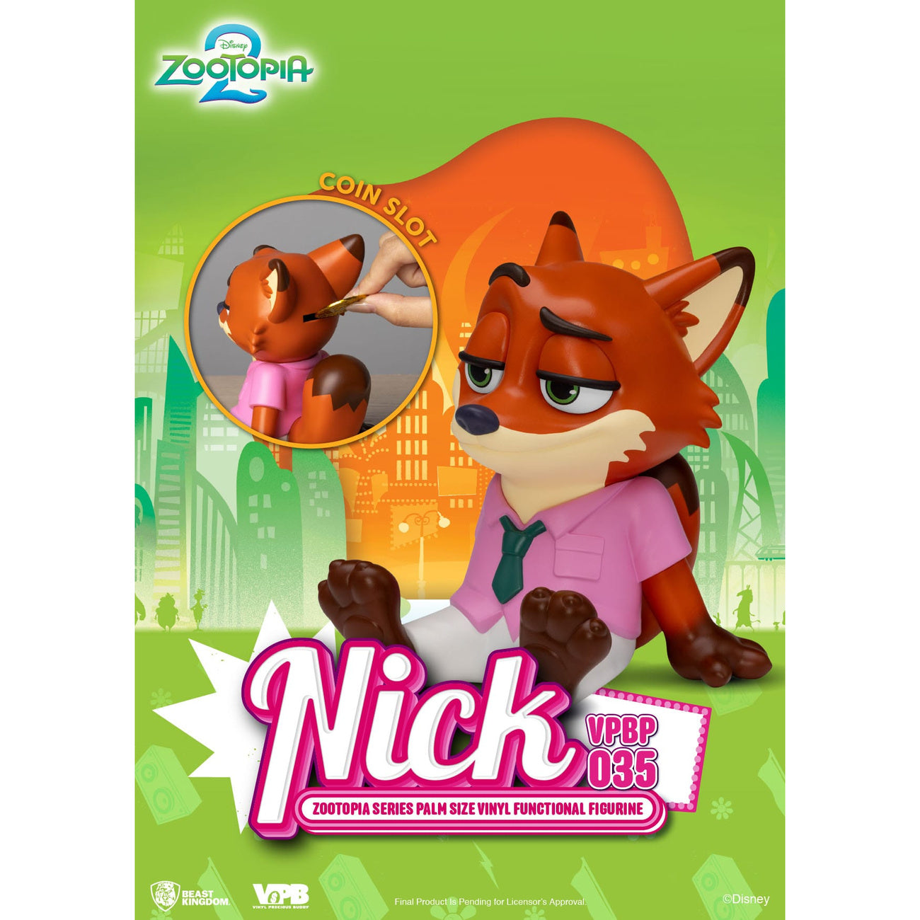 Imagen del producto Zootrópolis hucha de vinilo Nick 15 cm